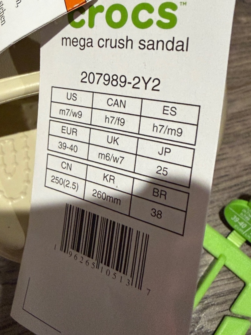 CROCS Cream Platform Double-Strap Sandals - Picture 9 of 9
